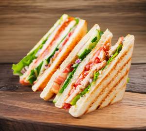 Bread Omelette Chicken Mayo Sandwich