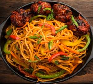 Egg Manchurian noodles