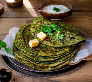 Palak Paratha with Sabji