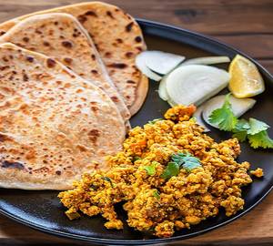 Paneer Bhurji with 2 Plain Tawa Paratha