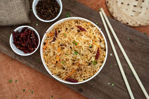 Veg Schezwan Fried Rice.