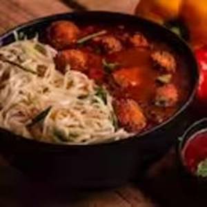 Gravy Manchurian And Noodles Bowl