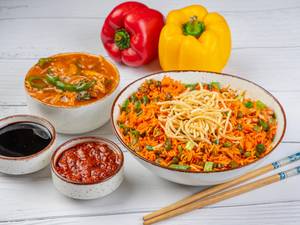 Triple Schezwan Fried Rice With Gravy