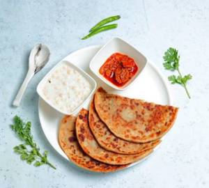 2 Desi Ghee Aloo Paratha