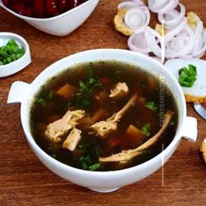 Chicken Burnt Garlic Clear Soup