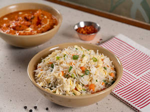 Butter Chicken With Egg Fried Rice
