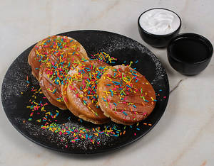 Caramel Funfetti Pancake Stack
