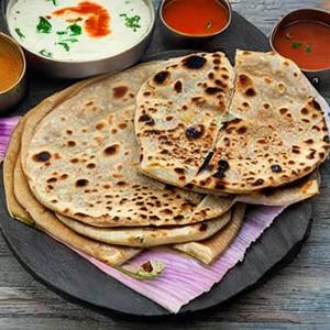 Paneer Onion Garlic Paratha