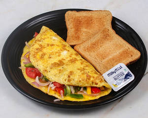 Simply Veg Omelette With Toast & Butter