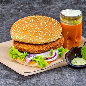 Crunchy paneer burger