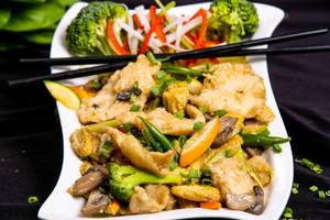 Stir Fried Fish with Chinese Greens