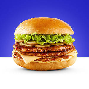 Oklahoma Onion Smash Chicken Burger