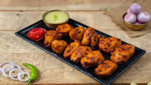 Achari Soya Chaap Tikka  