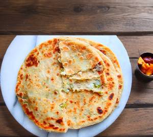 Paneer paratha x 1 With Achar And Butter