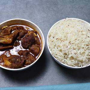 Jeera Rice + Mutton Curry