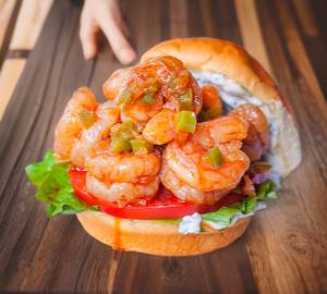 Prawns burger