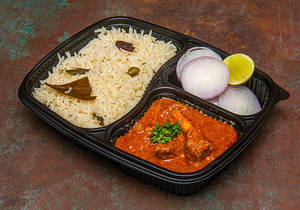 Bagara Rice + Chicken Curry