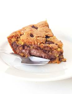 Nutella Stuffed Cookie Pie Slice