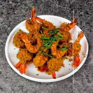 Golden Fried Prawns