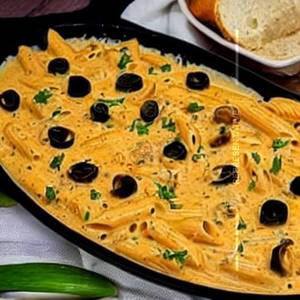 Prawns Penne Alfredo
