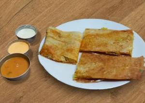 Paneer green peas masala dosa