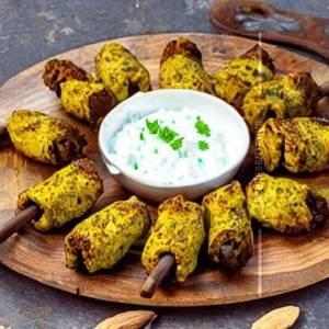 Almond Cottage Cheese Seek Kabab