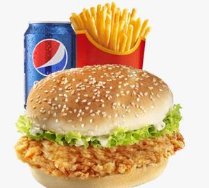 Fried Chicken Burger + F Fries + Drink