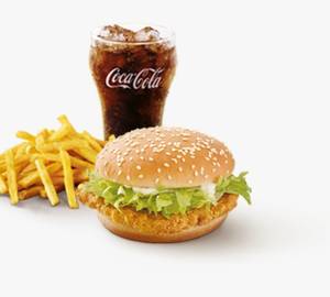 Fried Chicken Burger + F Fries + Drink
