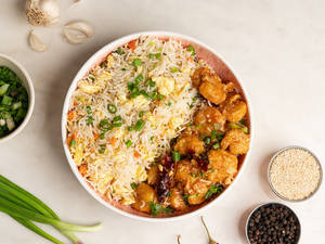 Sesame Prawns With Egg Fried Rice