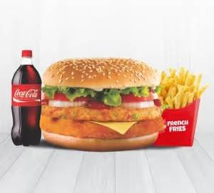 Super Veg Twin Tower Burger + F Fries + Drink