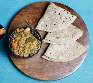 Veg Kadhai & 3 Chapati