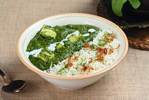 Palak Paneer & Reshma Pulao Bowl