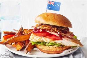 Chicken australian burger 