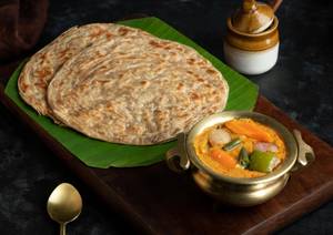 Millet Kerala Parotta (2Pc) with Kadai Veg Curry