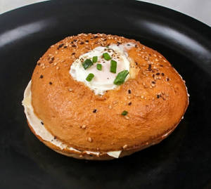 Egg In The Hole Bagel Sandwich