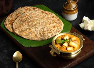 Millet Kerala Parotta (2Pc) with Kadai Paneer Curry