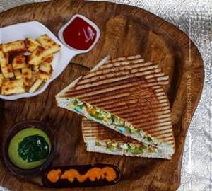 Schezwan paneer grill sandwich                                                       