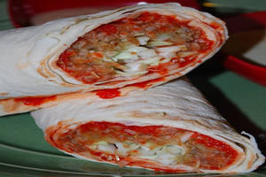 Cheesy Spicy Veg.  Wraps