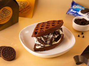 Oreo Cream And Fudge Ice Cream Sandwich