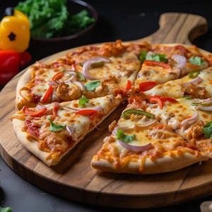 Capsicum Onion Tomato Pizza
