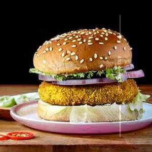 Red aloo tikki burger [half]