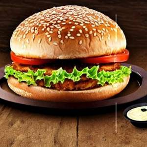 Schezwan Chicken Burger