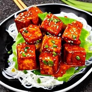 Fried  Tofu In  Sezchuan  Sauce
