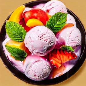 Fresh Fruit Over-Loaded Tutty-Frutty Ice Cream