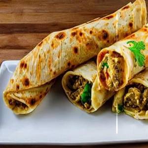 Afghani Chaap Cheese Roll