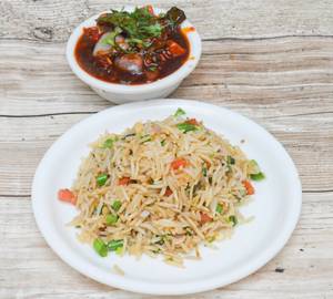 Chilli Paneer + Fried Rice