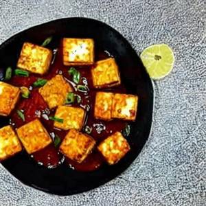 Fried Tofu In Ginger Garlic Sauce