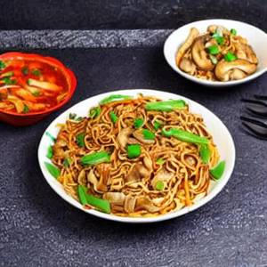 Chicken Prawn Roast Pork Mushroom Vegetable Pan Fried Noodle