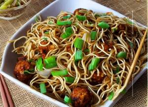 Veg Manchurian Noodles