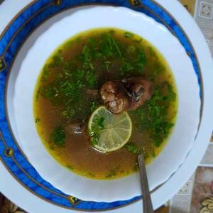 Mutton lemon pepper clear soup